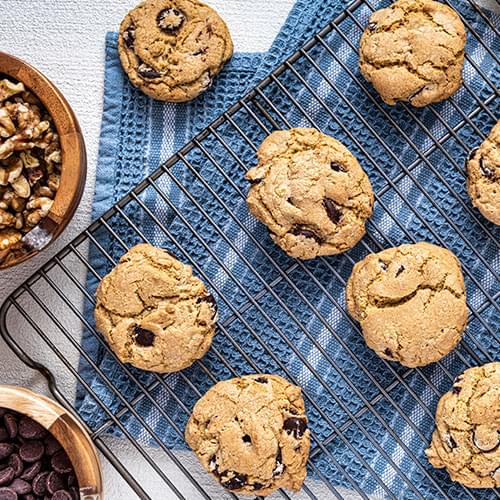 Cookies de nuez y chocolate